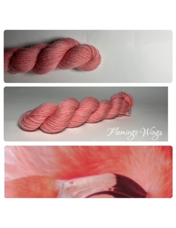 "Flamingo Wings" Fil Mérinos Alpaga & Nylon