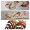 "Fraises au chocolat"  Fil Mérinos Alpaga & Nylon