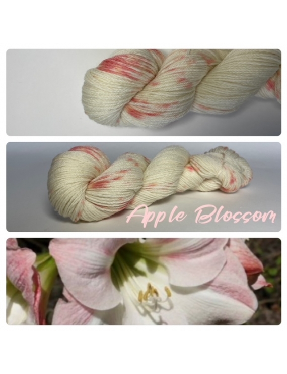 "Apple Blossom" Fil Mérinos Alpaga & Nylon