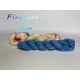 "Fireworks + Blue" Fil Mérinos Alpaga & Nylon